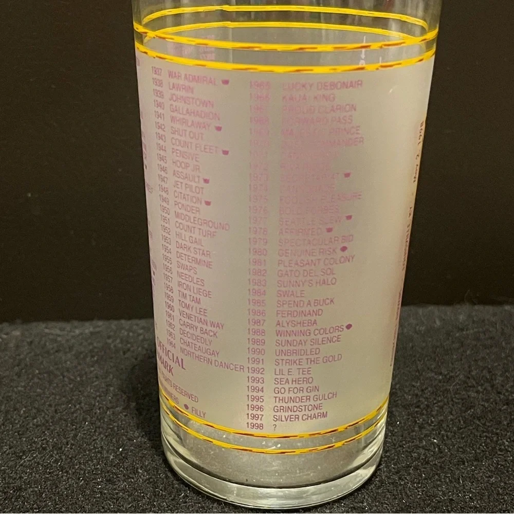 Vintage 124th Kentucky Derby Racing 12 oz. Glass